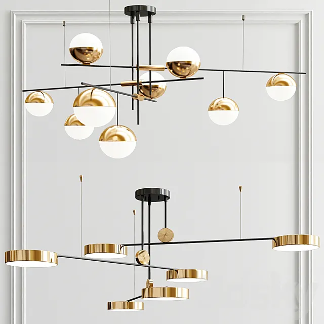 Technum Led Chandelier – 2 type 3D Model