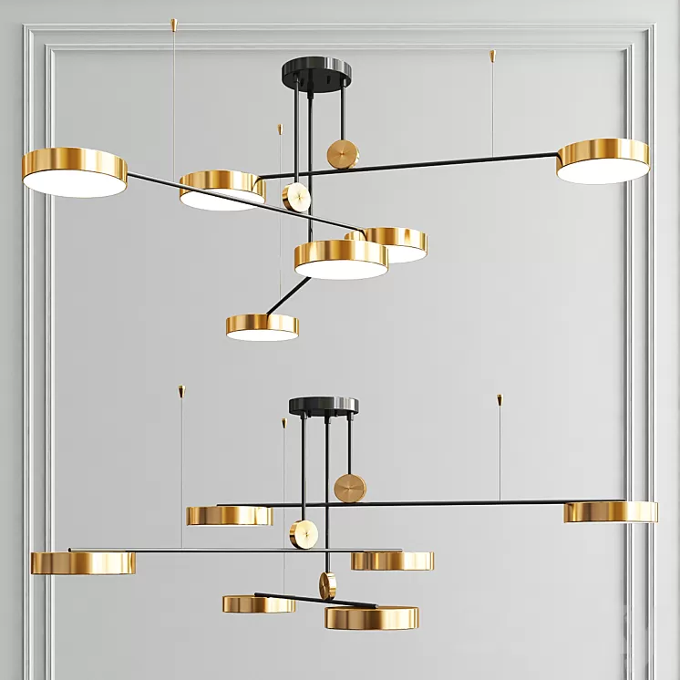 Technum Led Chandelier 3D Model Technum Led Chandelier 3D Model