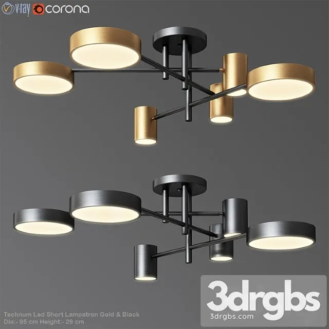 Technum led short lampatron gold & black Technum led short lampatron gold & black