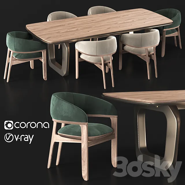 Tecni Nova (1290 Armchair & 4221 Mesa Comedor) 3DModel