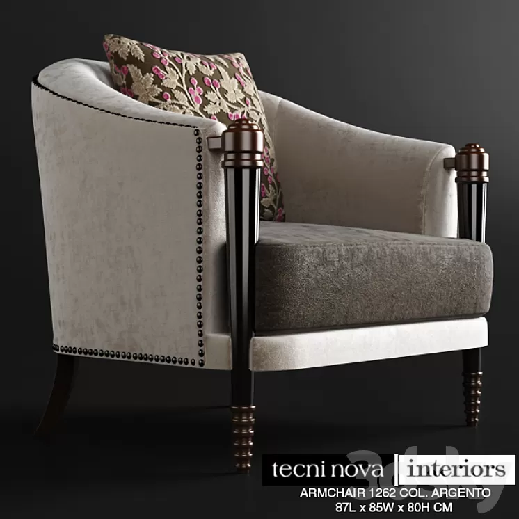 TECNINOVA-1262 ARMCHAIR COL. ARGENTO 3D Model TECNINOVA-1262 ARMCHAIR COL. ARGENTO 3D Model