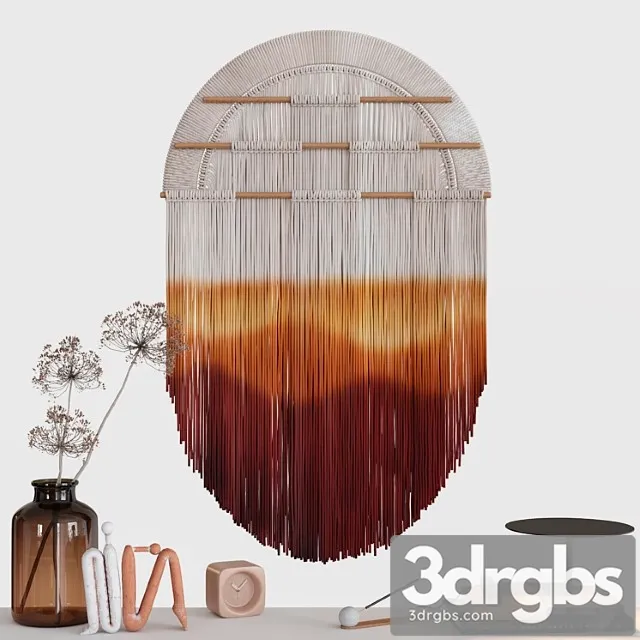 Teddy and Wool Macrame Decor Set 02 3D Model Download Teddy and Wool Macrame Decor Set 02 3D Model Download