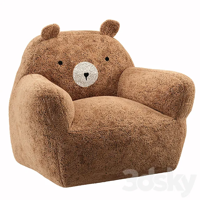 Teddy bear chair Midou La Redoute 3D Model