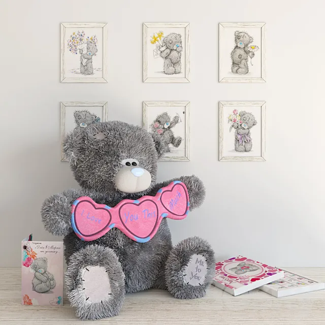 Teddy Bear “Love you This much” 3D Model Teddy Bear “Love you This much” 3D Model