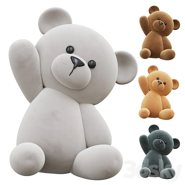 Teddy Bear Toys 3D Model Free Download