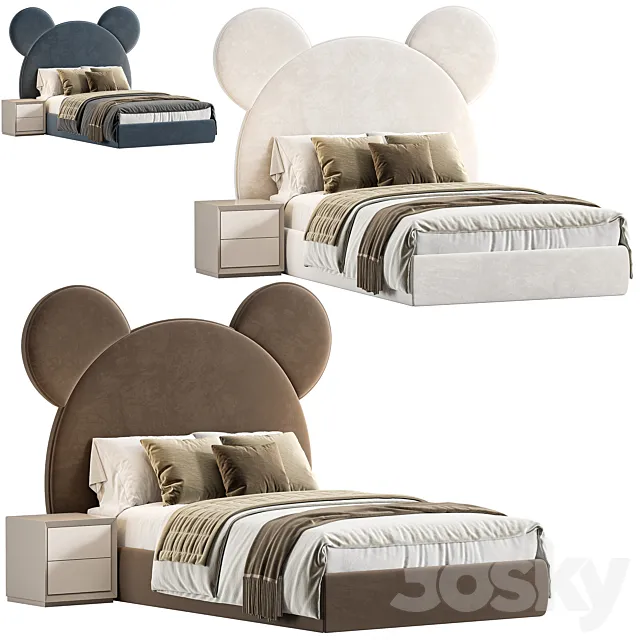 Teddy Children’s bed 3D Model Teddy Children’s bed 3D Model