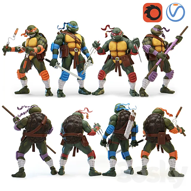 Teenage Mutant Ninja Turtles (TMNT) 3DModel Teenage Mutant Ninja Turtles (TMNT) 3DModel