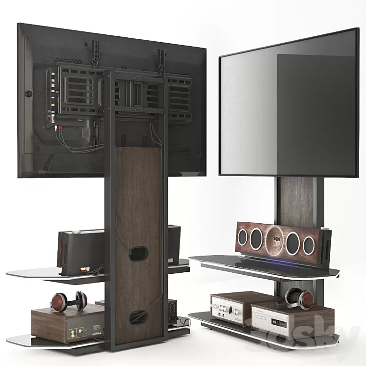 Television stand acoustics. 3D Model