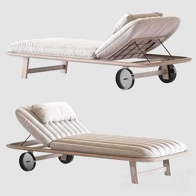 Tellaro Sun Lounger by Exteta 3D Model Tellaro Sun Lounger by Exteta 3D Model