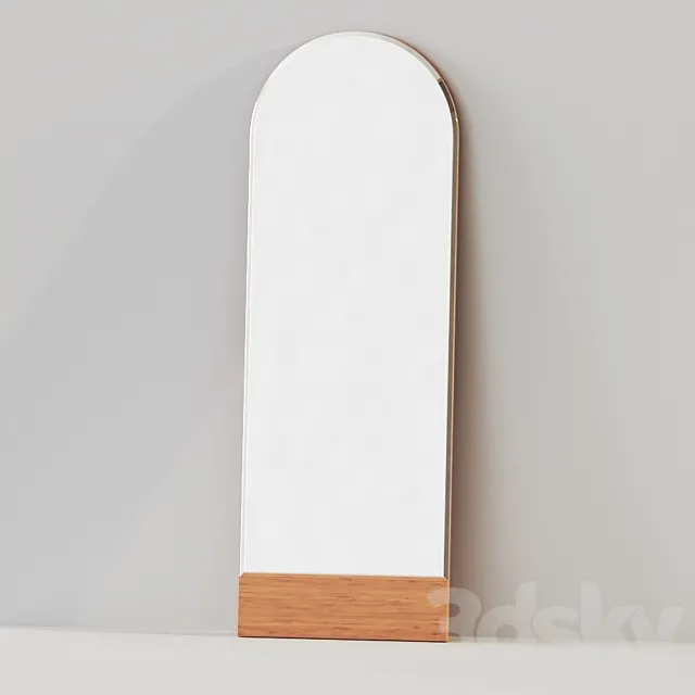 Temescal White Oak Floor Mirror by Pottery Barn 3DModel