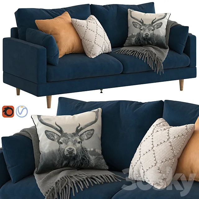 Temple and Webster Silas Sofa 3 seater 3D Model