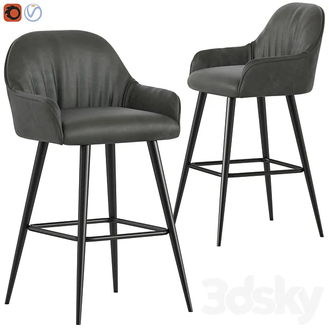 Temple & Webster Ruche Stool 3D Model