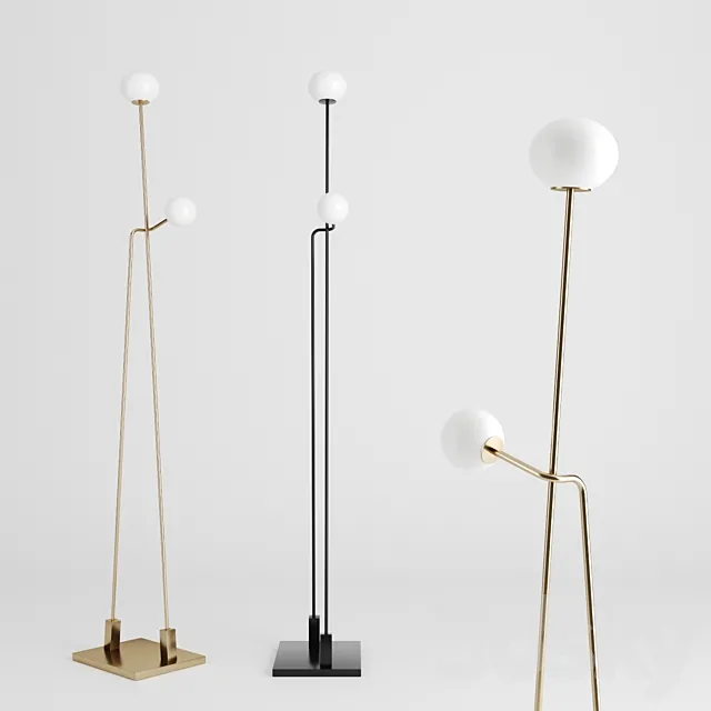 Tempo floor lamp by Atelier de troupe 3D Model