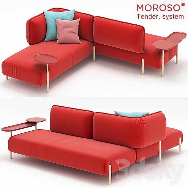 Tender sofa system 3D Model Tender sofa system 3D Model