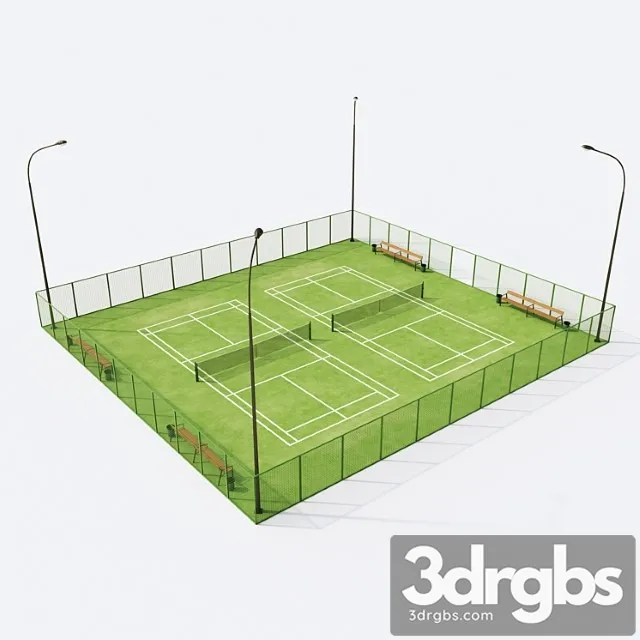 Tennis court 3D Model Download