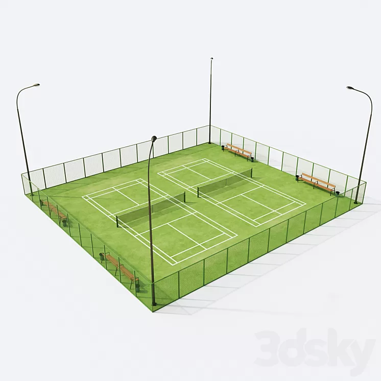 Tennis court 3D Model