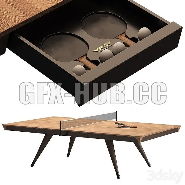 Tennis table BLADE by Vismara Design 3D Model