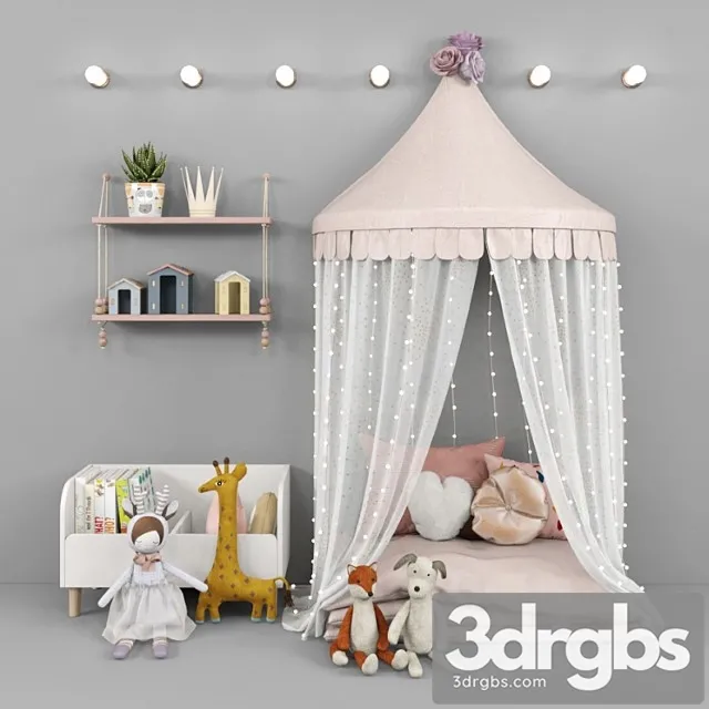 Tent and Decor for Children 3D Model Download