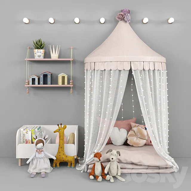 Tent and decor for children 3DModel
