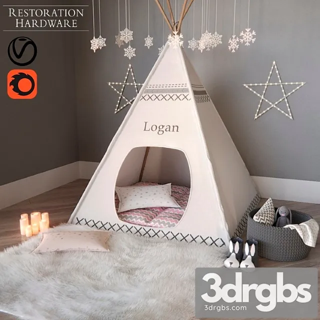 Tent Types Canyon Restoration Hardware 3D Model Download