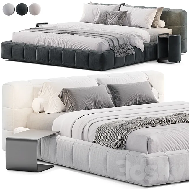 Terence bed by Valentini 3D Model Terence bed by Valentini 3D Model