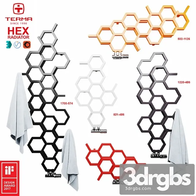 Terma Hex Radiators 3D Model Download