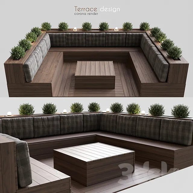 Terrace for outside 3D Model