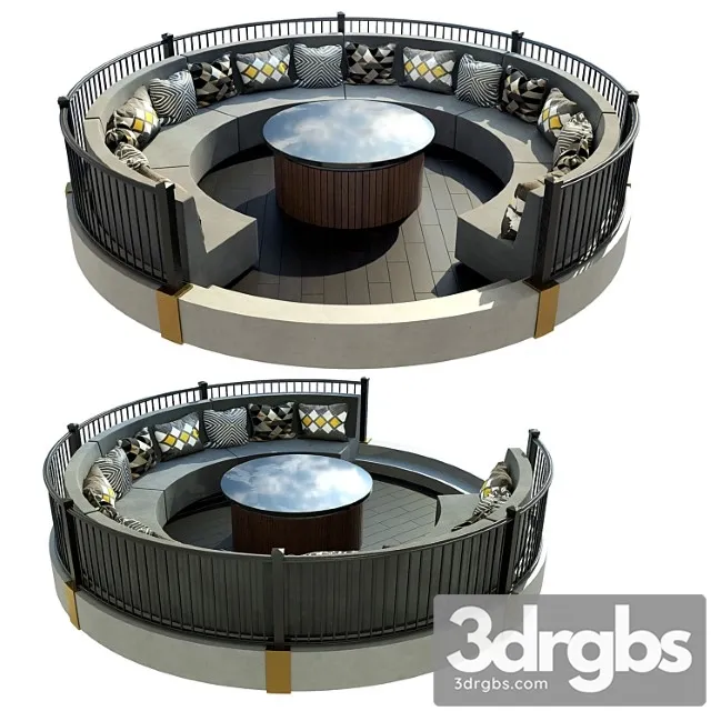 Terrace for outside alcove 2 3D Model Download