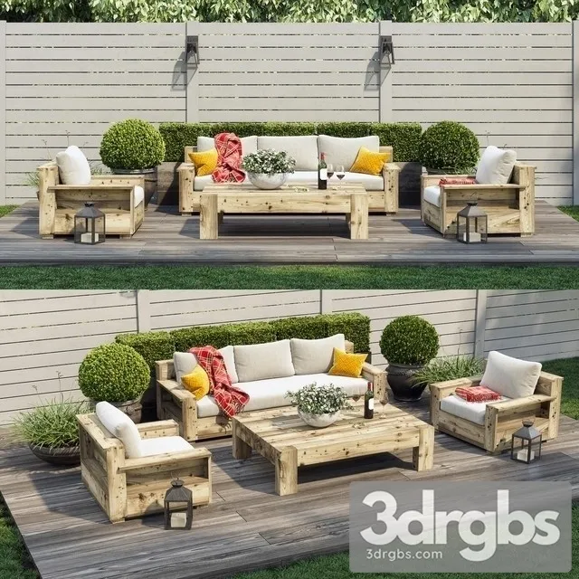 Terrace Patio Outdoor Space 3D Model Download
