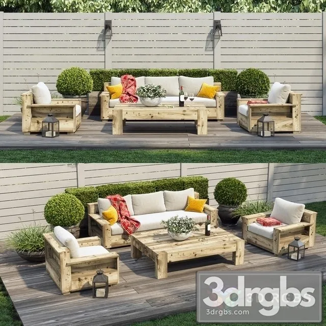 Terrace Patio Outdoor Space 3D Model Download