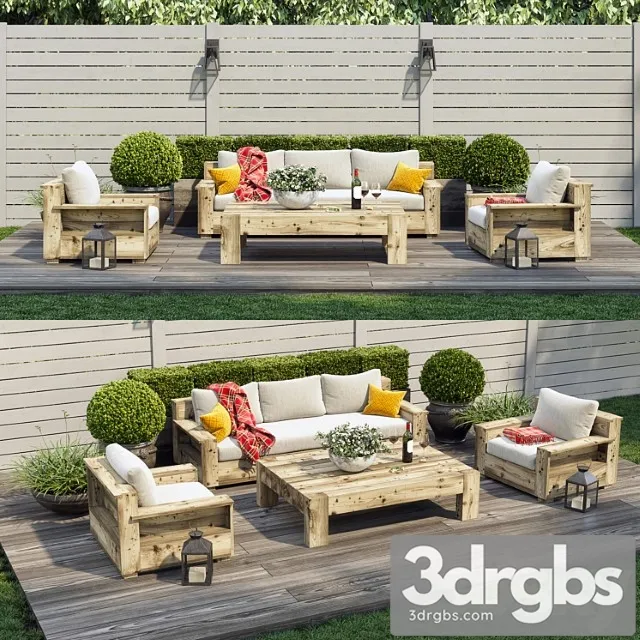 Terrace Patio Outdoor Space 3D Model Download