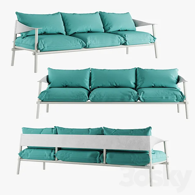 Terramare Three Seats Sofa 3D Model