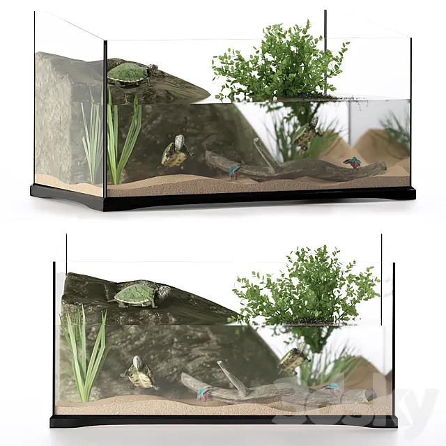 Terrarium for turtles 3DModel Terrarium for turtles 3DModel