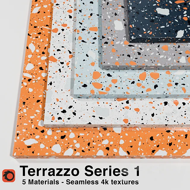 Terrazzo – Series 1 (5 Seamless Materials) 3D Model