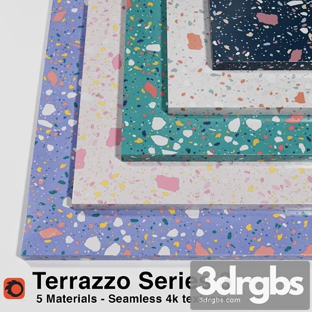 Terrazzo – series 3 (5 seamless materials) 3D Model Download