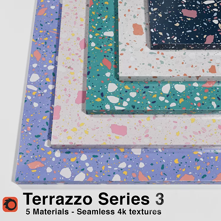 Terrazzo – Series 3 (5 Seamless Materials) 3D Model