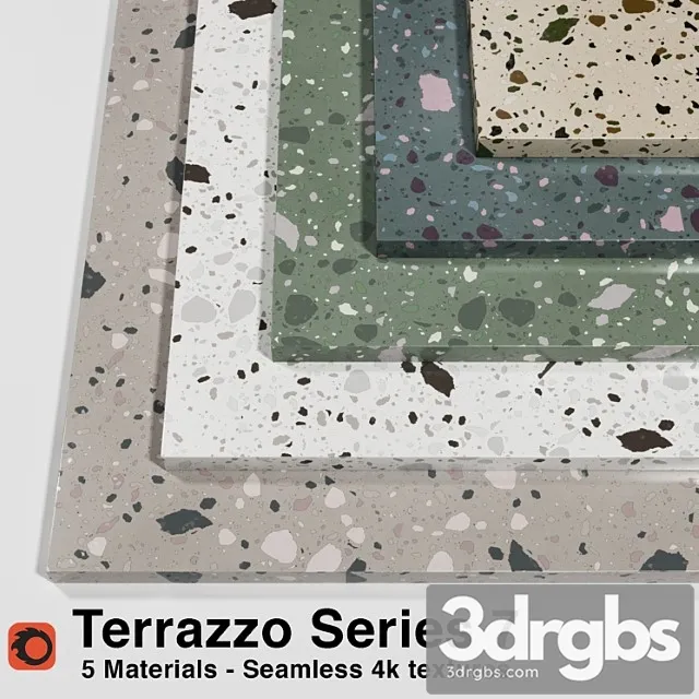 Terrazzo – series 7 (5 seamless materials) 3D Model Download