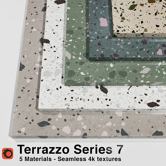 Terrazzo – Series 7 (5 Seamless Materials) 3D Model