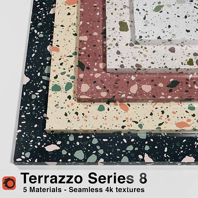 Terrazzo – Series 8 (5 Seamless Materials) 3D Model