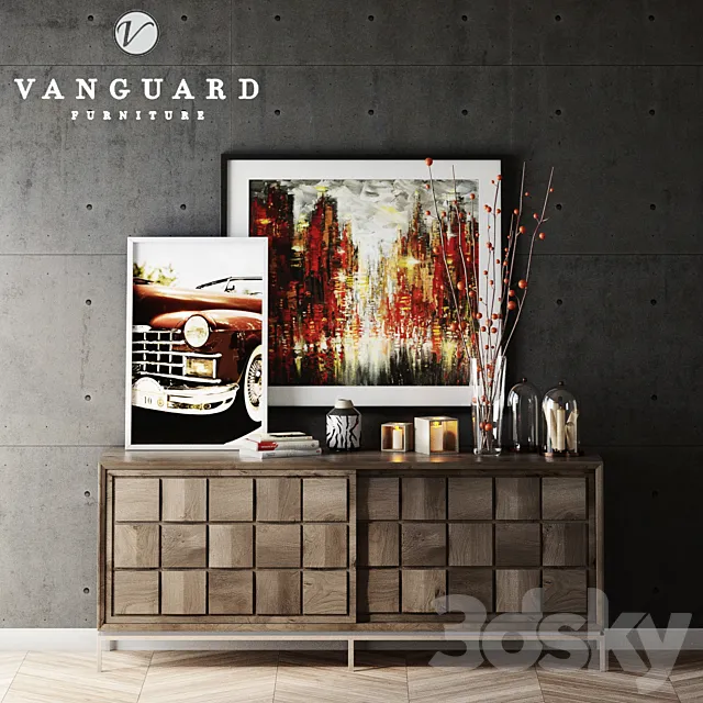 Terrell Entertainment Console by Vanguard Furniture 3D Model Terrell Entertainment Console by Vanguard Furniture 3D Model