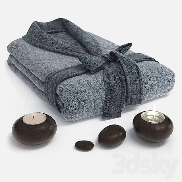 Terry bathrobe 3D Model Terry bathrobe 3D Model