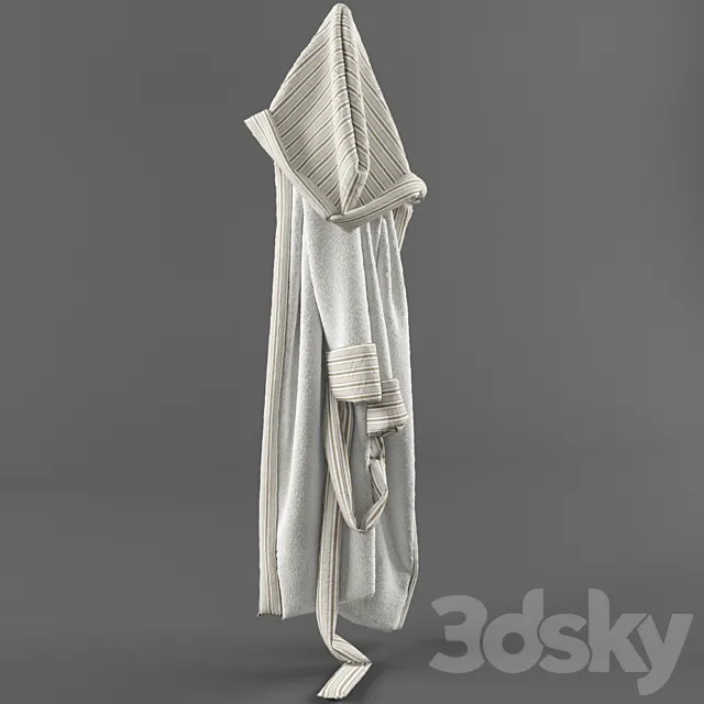 Terry bathrobe 3DModel Terry bathrobe 3DModel
