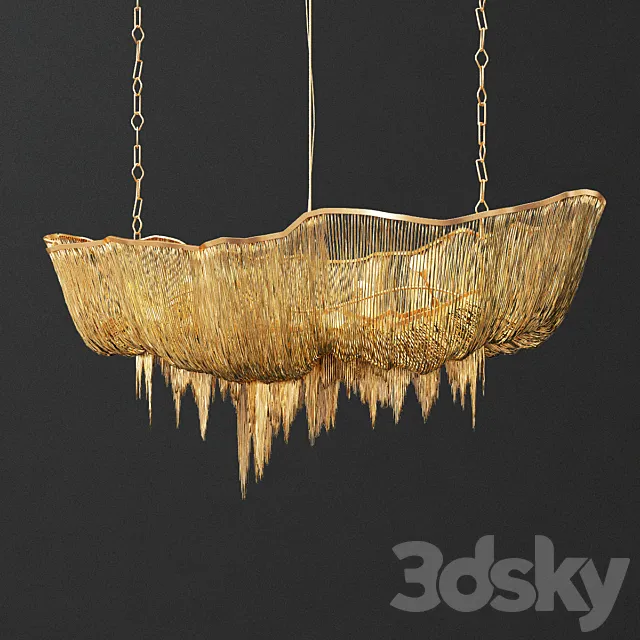 Terzani Atlantis Gold Chandelier 3D Model