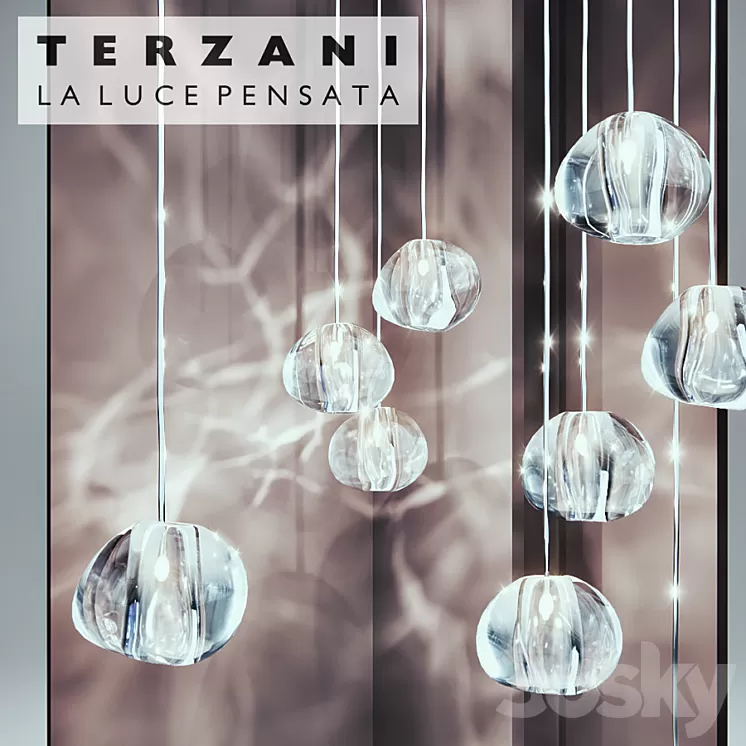 Terzani – Mizu Pendant Light 3D Model Terzani – Mizu Pendant Light 3D Model