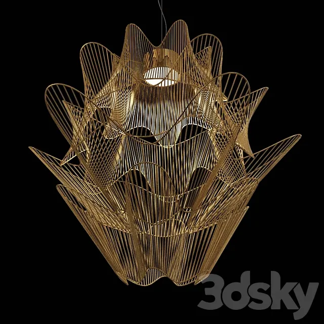 Terzani moire ceiling light 3d model 3D Model