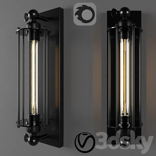 Tesla Cage Wall Light 3D Model