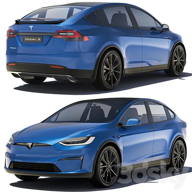 Tesla Model X 2021 3D Model