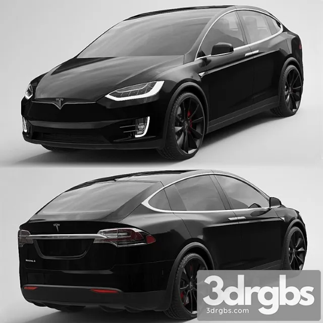 Tesla Model X 8 3D Model Download