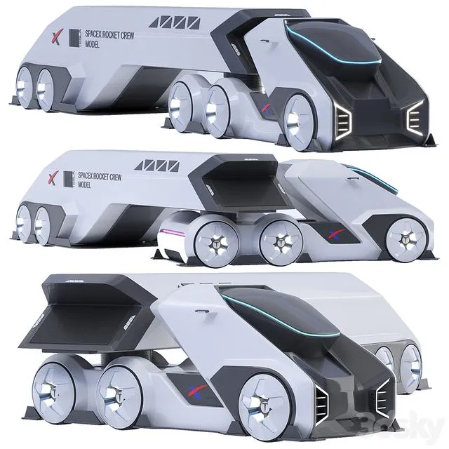 Tesla Space Rocket 3D Model