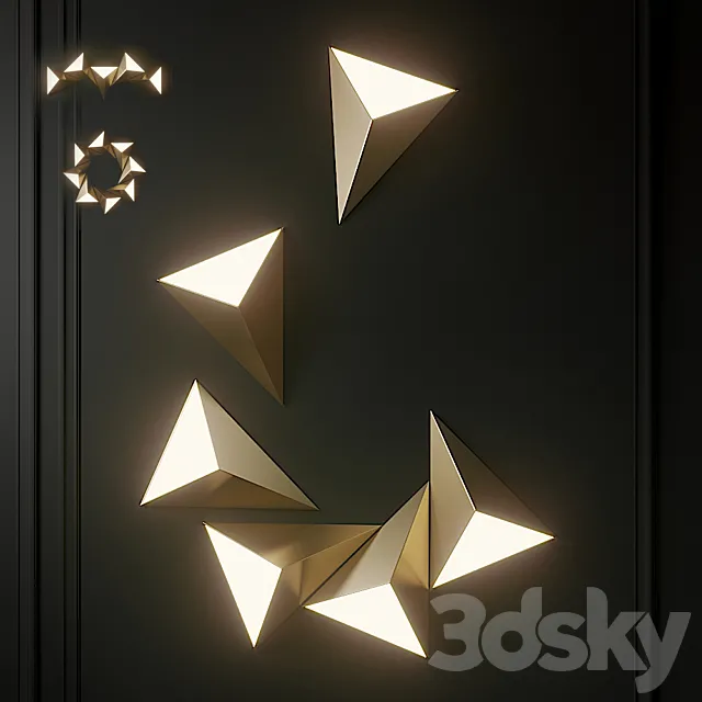 Tetra Wall Light  By CVL Luminaires 3D Model